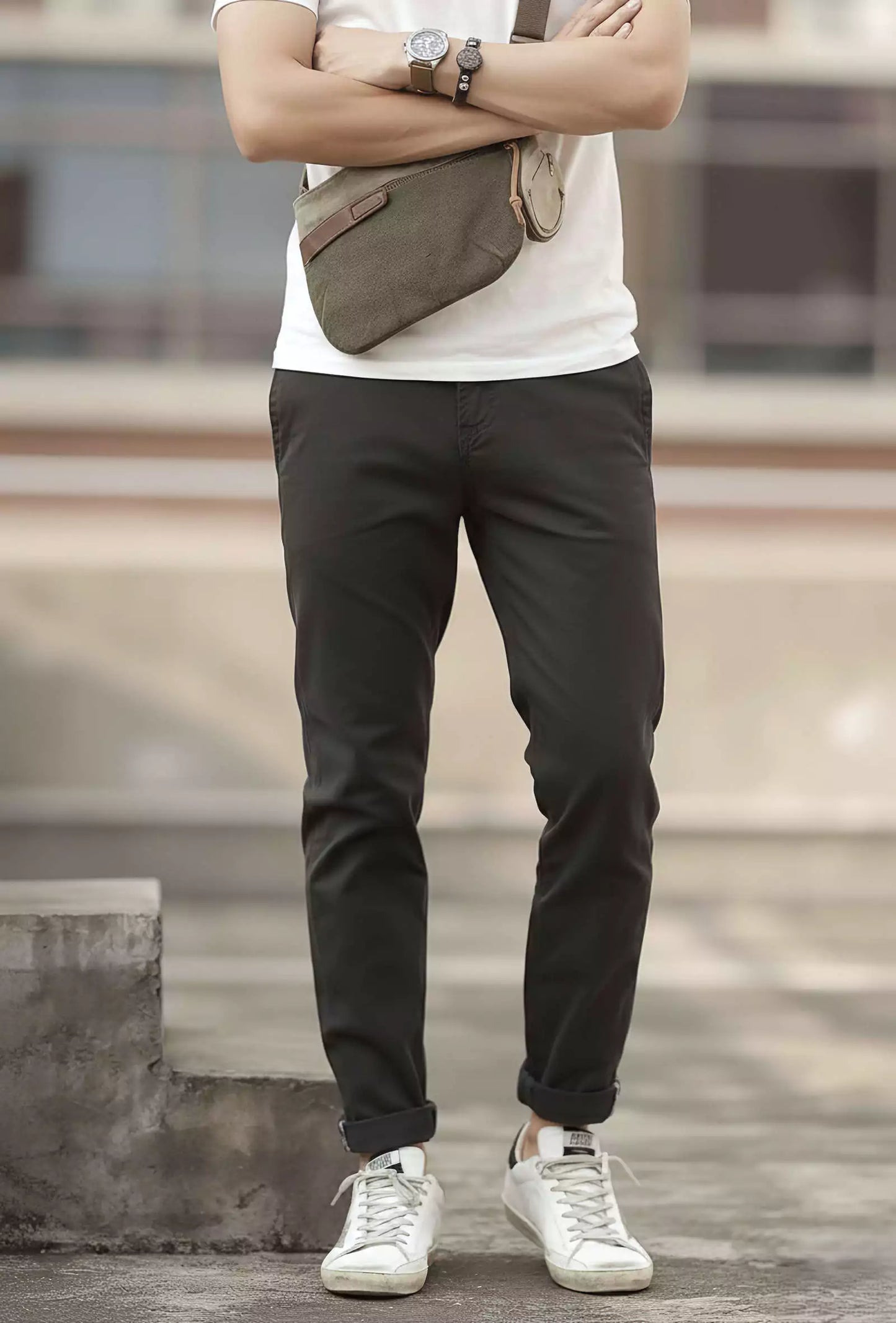 Pierre Twills Chinos Trousers - Pierre Twills Chinos Trousers Alex Shogun Men's Clothes