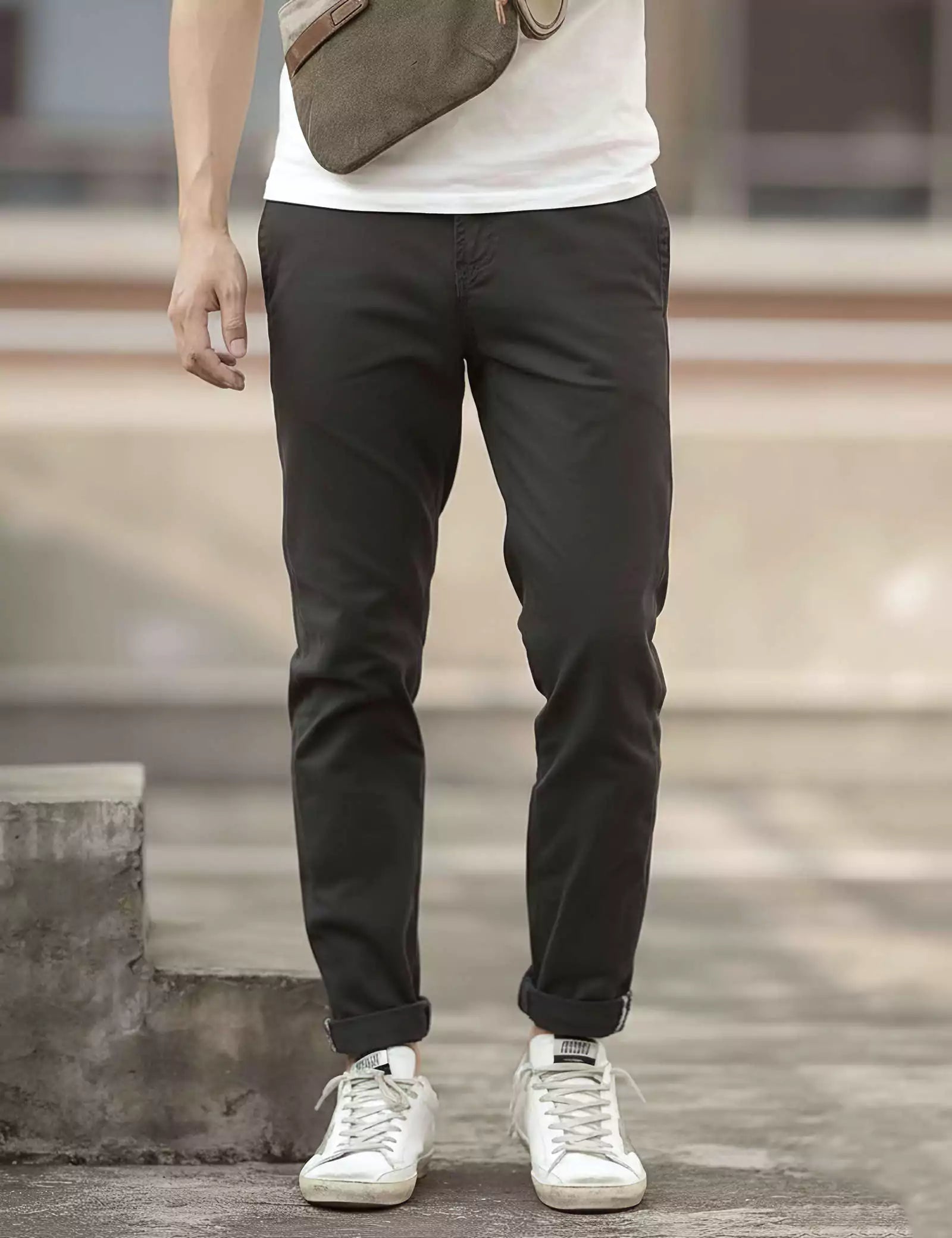 Pierre Twills Chinos Trousers - Pierre Twills Chinos Trousers Alex Shogun Men's Clothes