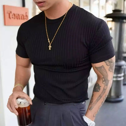 Prime Vertical Striped T-shirt - Alex Shogun Vertical Stripe T-Shirt | Relaxed Fit, Comfort Trend Look Alex Shogun Men's Clothes