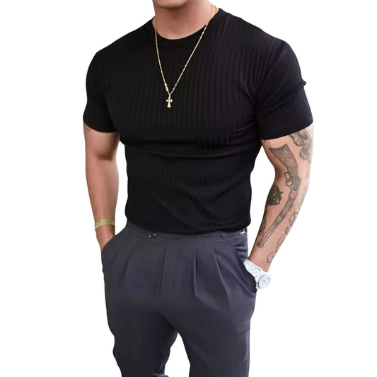 Prime Vertical Striped T-shirt - Men's Vertical Stripe T-Shirt | Relaxed Fit | Alex Shogun Alex Shogun Men's Clothes