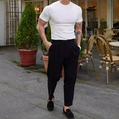 Prime Vertical Striped T-shirt - Men's Vertical Stripe T-Shirt | Relaxed Fit | Alex Shogun Alex Shogun Men's Clothes