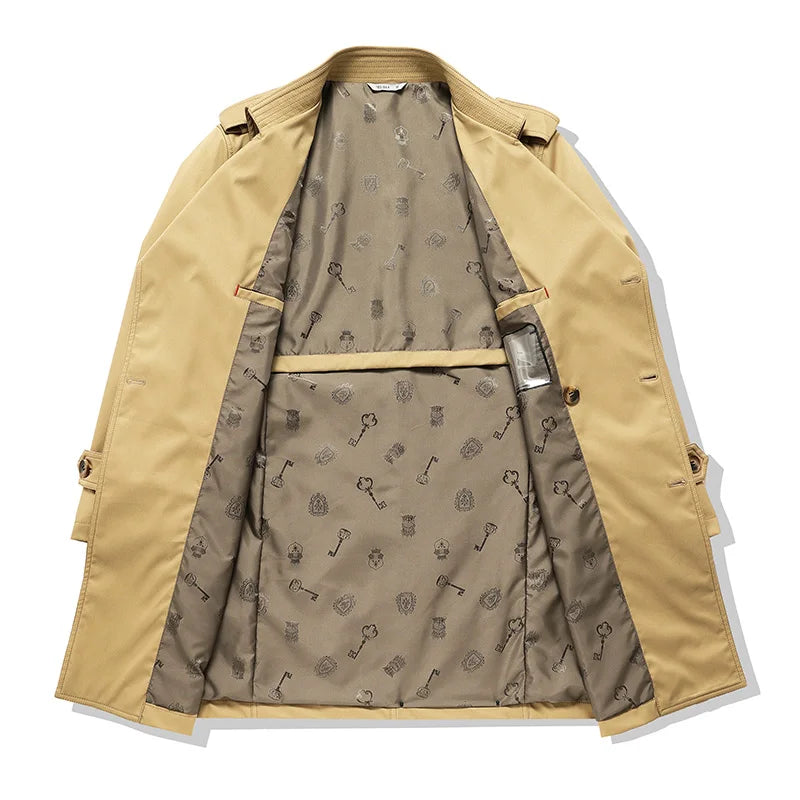 Classic Trench Coat - Men's Double Breasted Trench Coat | Dark Masculine | Alex Shogun Alex Shogun Men's Clothes