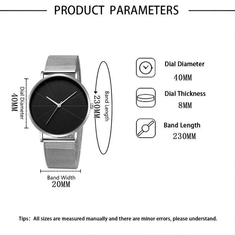 Minimalist Mesh: Quartz Watch -  #  accessories Sleek and Stylish Minimalist Watches for Men - Affordable High Quality 