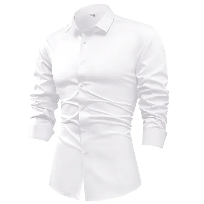 Royal Satin Shirt - Men's Satin Dress Shirt | Silk Feel Elegant | Alex Shogun Alex Shogun Men's Clothes