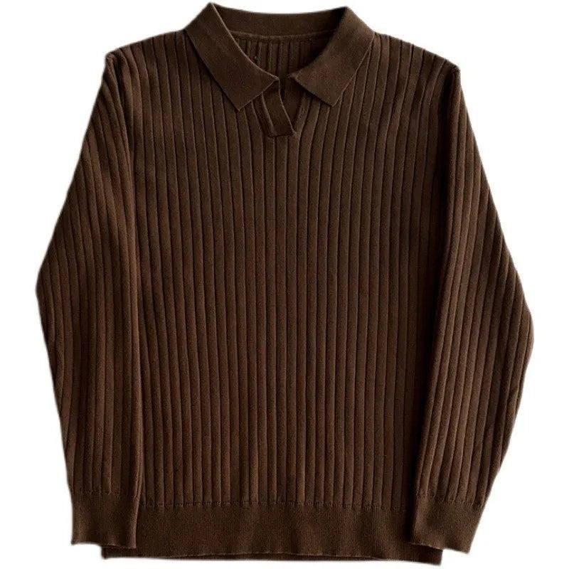 Long-Sleeve Jacquard Knit Top - Men's Long-Sleeve Jacquard Knit Top: Elevate Your Everyday Look Alex Shogun Men's Clothes