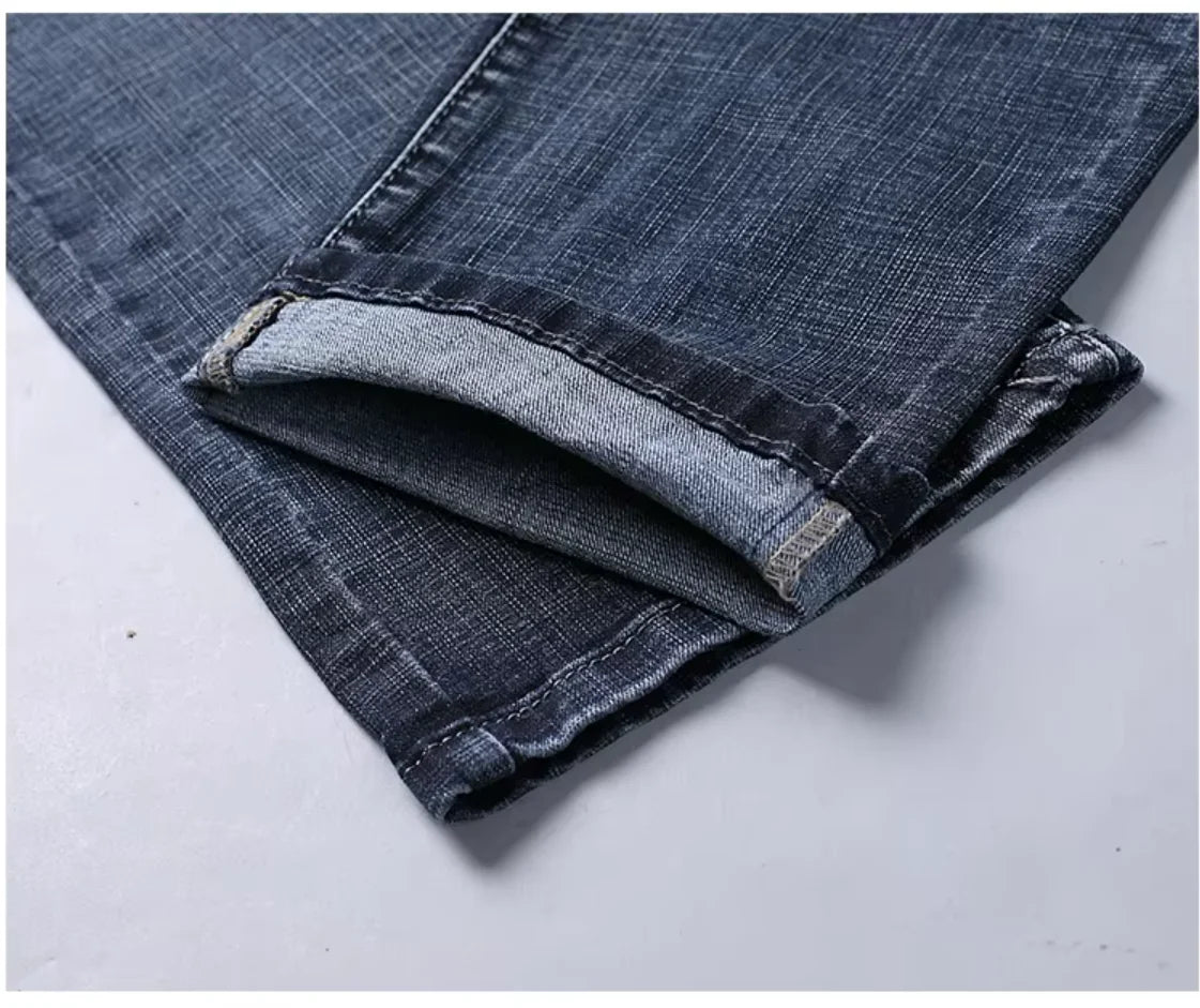 Casual Straight Jeans - Men's Light Wash Straight Leg Jeans | Stretch Denim | Alex Shogun Alex Shogun Men's Clothes