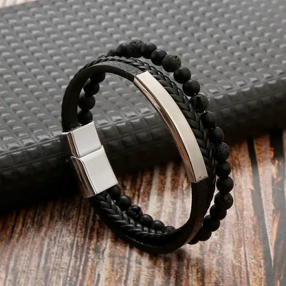 The Guardian Cross Bracelet — Tiger Eye Edition - Men's Leather Cross Bracelet | Tiger Eye Jewelry | Alex Shogun Alex Shogun Men's Clothes