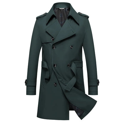 Classic Trench Coat - Men's Double Breasted Trench Coat | Dark Masculine | Alex Shogun Alex Shogun Men's Clothes