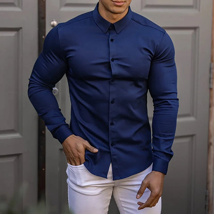 The S-Stretch Elite Long Sleeve Shirt - The S-Stretch Elite Long Sleeve Shirt Alex Shogun Men's Clothes