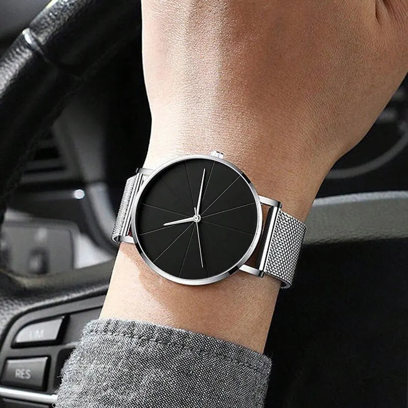 Minimalist Mesh: Quartz Watch - Sleek and Stylish Minimalist Watches for Men - Affordable High Quality Alex Shogun Men's Clothes