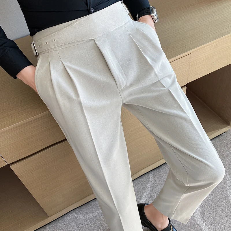 Modern Formal Trousers (Belted) -  #  pants Shop Stylish Modern Trousers (Belted) | Men's Formal Pants 