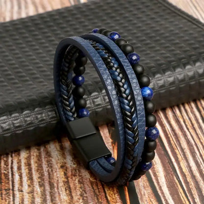 The Guardian Cross Bracelet — Tiger Eye Edition - Men's Leather Cross Bracelet | Tiger Eye Jewelry | Alex Shogun Alex Shogun Men's Clothes