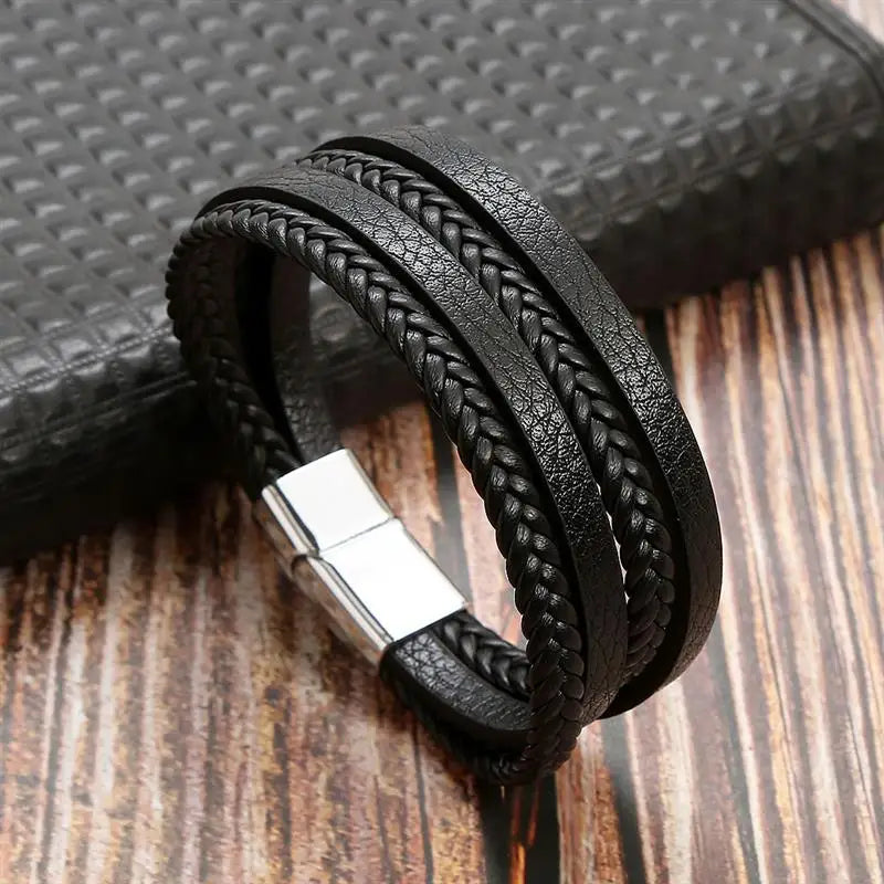 The Guardian Cross Bracelet — Tiger Eye Edition - Men's Leather Cross Bracelet | Tiger Eye Jewelry | Alex Shogun Alex Shogun Men's Clothes