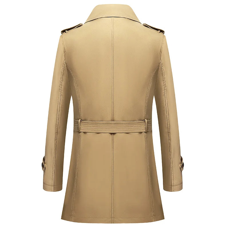 Classic Trench Coat - Men's Double Breasted Trench Coat | Dark Masculine | Alex Shogun Alex Shogun Men's Clothes
