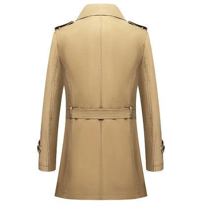 Classic Trench Coat - Men's Double Breasted Trench Coat | Dark Masculine | Alex Shogun Alex Shogun Men's Clothes