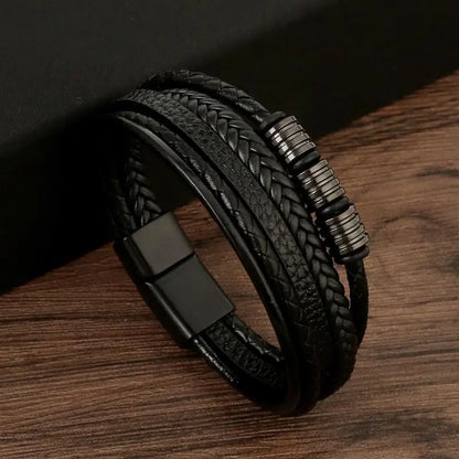 The Guardian Cross Bracelet — Tiger Eye Edition - Men's Leather Cross Bracelet | Tiger Eye Jewelry | Alex Shogun Alex Shogun Men's Clothes