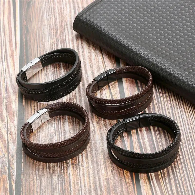 The Guardian Cross Bracelet — Tiger Eye Edition - Men's Leather Cross Bracelet | Tiger Eye Jewelry | Alex Shogun Alex Shogun Men's Clothes