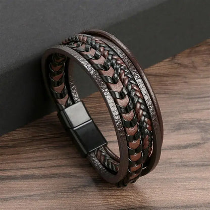 The Guardian Cross Bracelet — Tiger Eye Edition - Men's Leather Cross Bracelet | Tiger Eye Jewelry | Alex Shogun Alex Shogun Men's Clothes