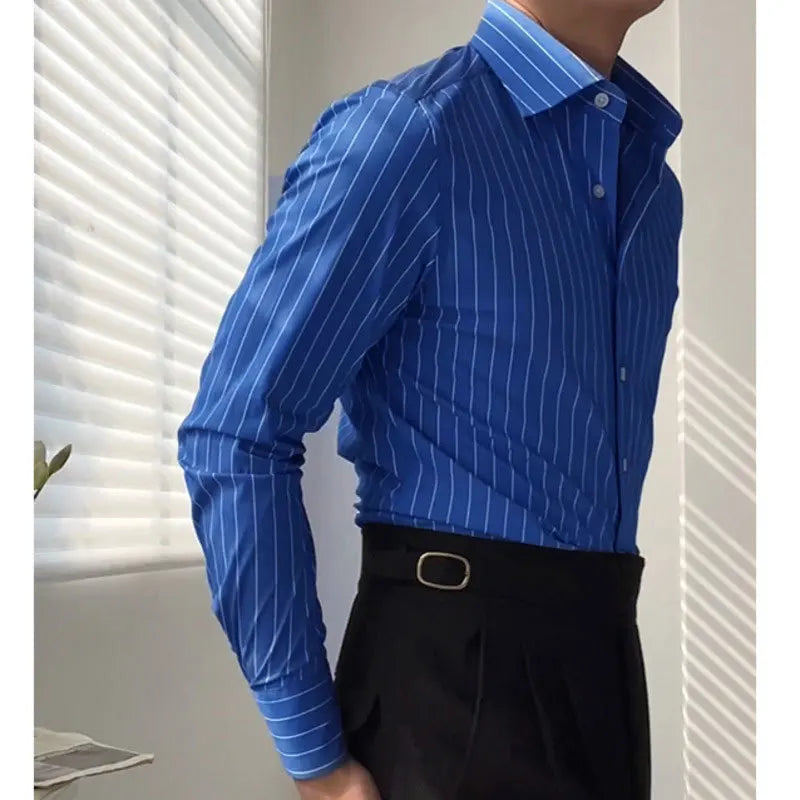 The Davies Dress Stripe Shirt -  #  shirt Striped long sleeve shirts in various trendy designs and colors 