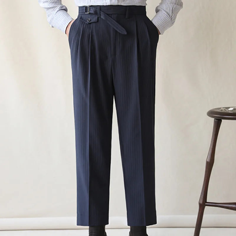 Opulent Stripe-Trousers - Opulent Stripe Trousers | Timeless Elegance, Striped Pants Alex Shogun Men's Clothes