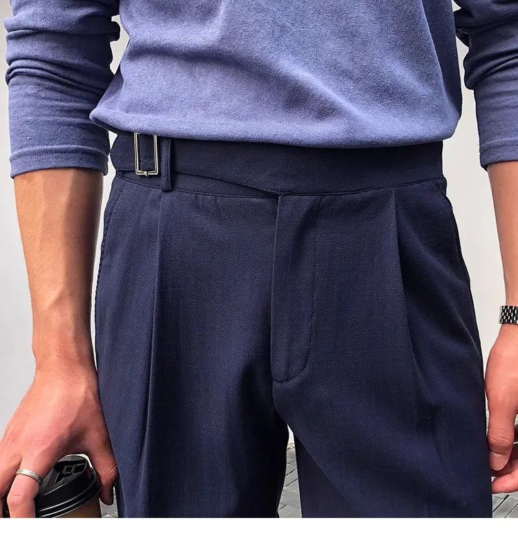 The Alt-Belt Short - Men's Formal Pleated Shorts | Diagonal Buckle Summer | Alex Shogun Alex Shogun Men's Clothes