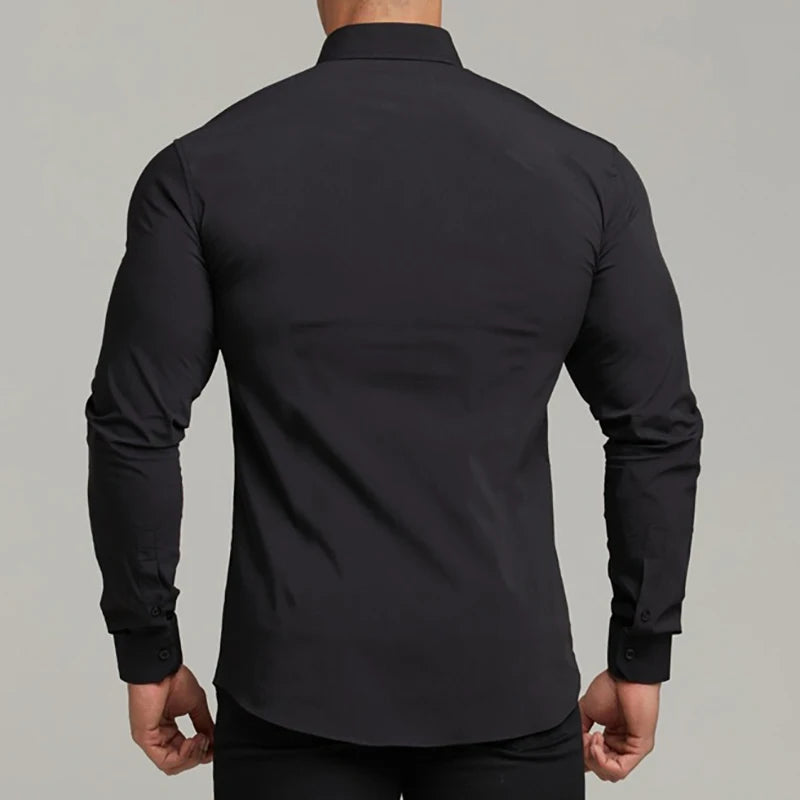 The S-Stretch Elite Long Sleeve Shirt - The S-Stretch Elite Long Sleeve Shirt Alex Shogun Men's Clothes