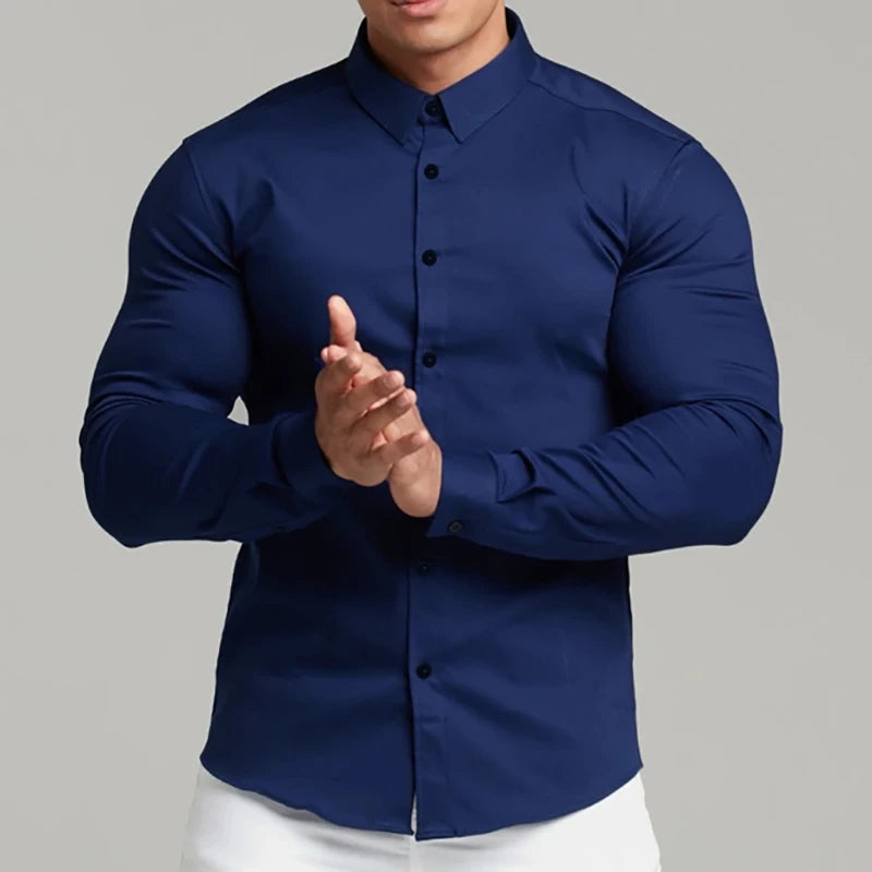 The S-Stretch Elite Long Sleeve Shirt - The S-Stretch Elite Long Sleeve Shirt Alex Shogun Men's Clothes