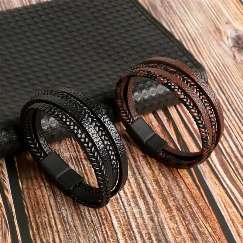The Guardian Cross Bracelet — Tiger Eye Edition - Men's Leather Cross Bracelet | Tiger Eye Jewelry | Alex Shogun Alex Shogun Men's Clothes