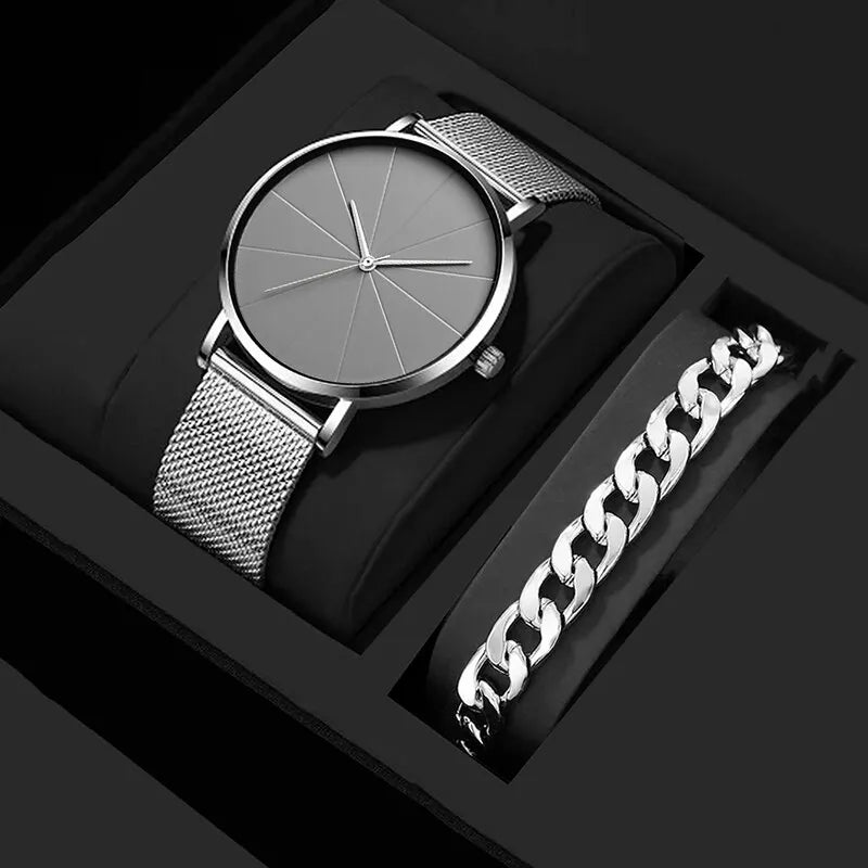 Minimalist Mesh: Quartz Watch - Sleek and Stylish Minimalist Watches for Men - Affordable High Quality Alex Shogun Men's Clothes