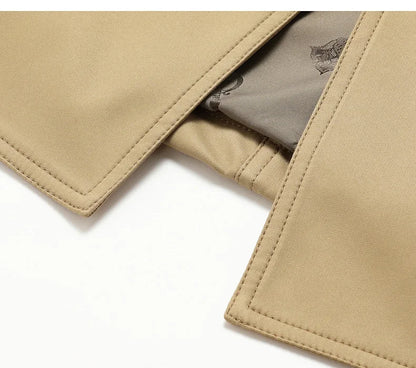 Classic Trench Coat - Men's Double Breasted Trench Coat | Dark Masculine | Alex Shogun Alex Shogun Men's Clothes