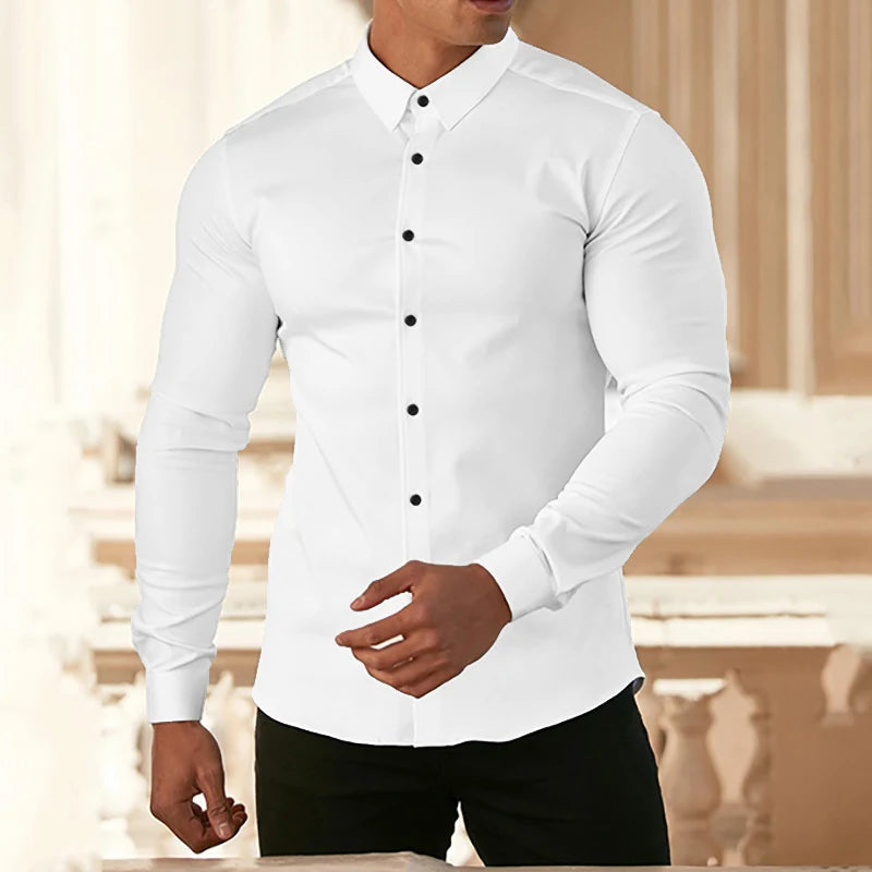 The S-Stretch Elite Long Sleeve Shirt - The S-Stretch Elite Long Sleeve Shirt Alex Shogun Men's Clothes