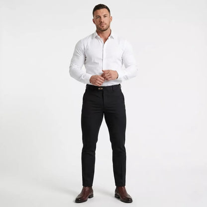 Sharp Modern Dress Trousers - Men's Tailored Dress Trousers | Beige, Black & Grey | Alex Shogun Alex Shogun Men's Clothes
