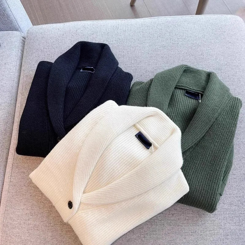 Shawl Collar Cardigan - Men's Shawl Collar Cardigan | Elegant Knitwear | Alex Shogun Alex Shogun Men's Clothes