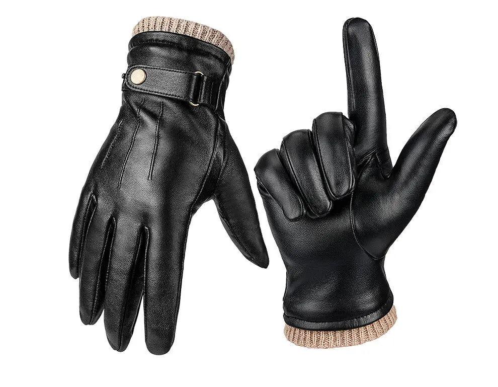 Premium Leather Gloves - Premium Leather Gloves for Men: Warm, Stylish, and Functional Alex Shogun Men's Clothes