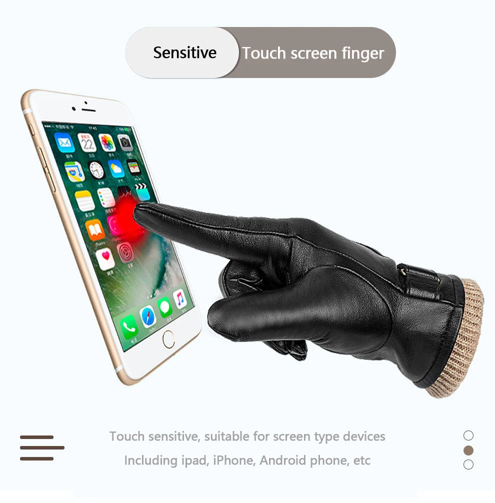 Premium Leather Gloves - Premium Leather Gloves for Men: Warm, Stylish, and Functional Alex Shogun Men's Clothes