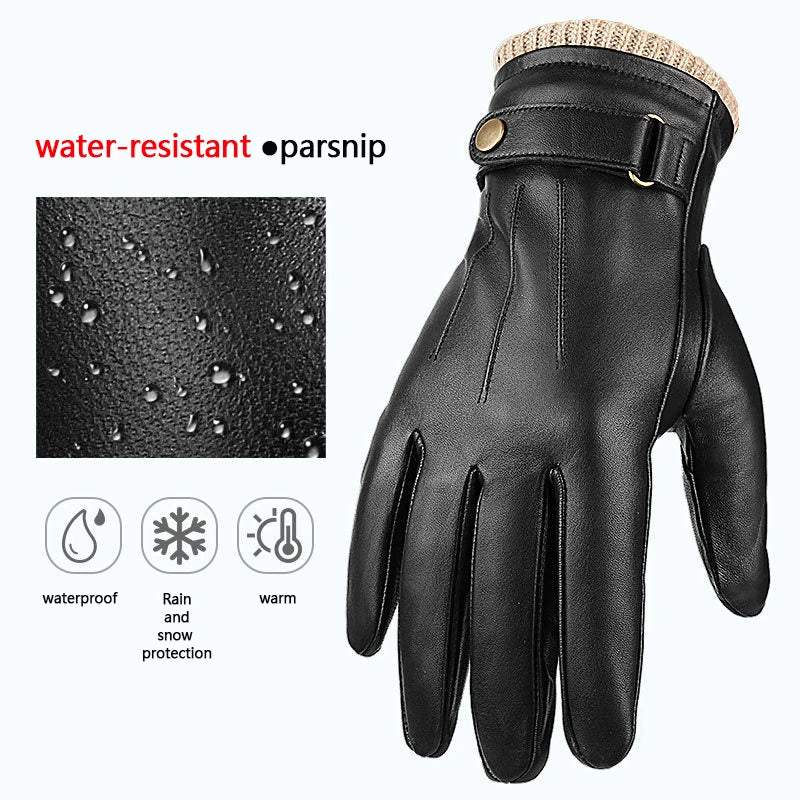 Premium Leather Gloves - Premium Leather Gloves for Men: Warm, Stylish, and Functional Alex Shogun Men's Clothes