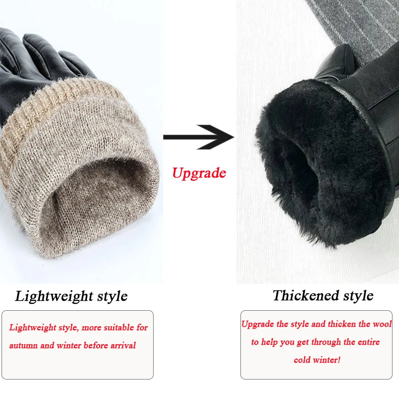 Premium Leather Gloves - Premium Leather Gloves for Men: Warm, Stylish, and Functional Alex Shogun Men's Clothes