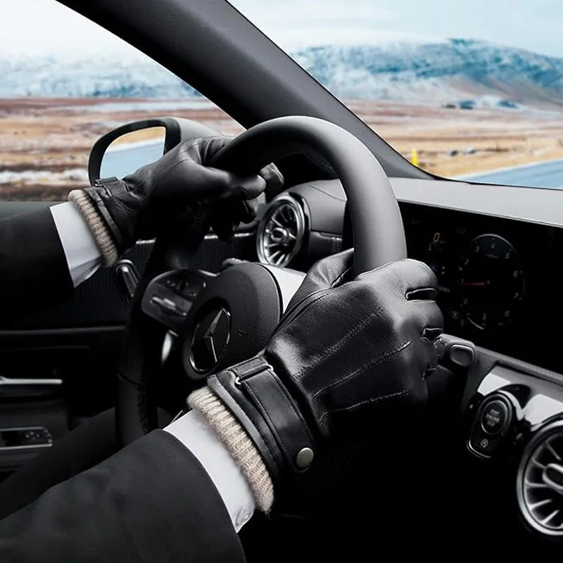 Premium Leather Gloves - Premium Leather Gloves for Men: Warm, Stylish, and Functional Alex Shogun Men's Clothes