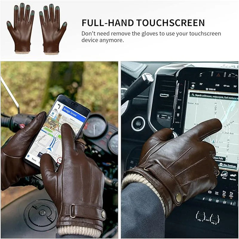 Premium Leather Gloves - Premium Leather Gloves for Men: Warm, Stylish, and Functional Alex Shogun Men's Clothes