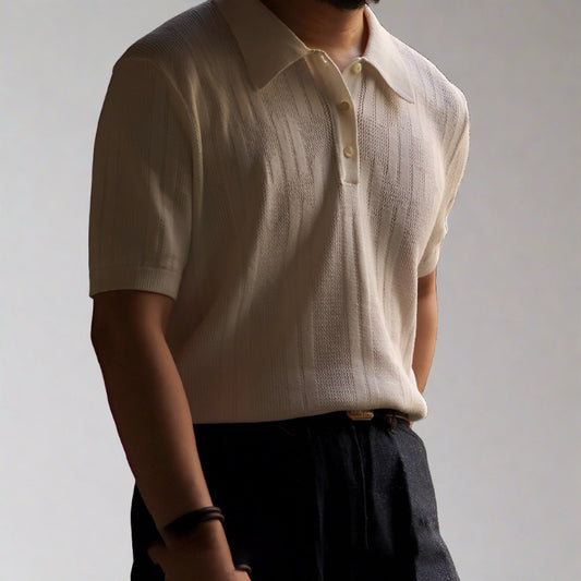 Short-sleeved Piqué Polo - AlexShogun AlexShogun Apricot / 2XL shirt