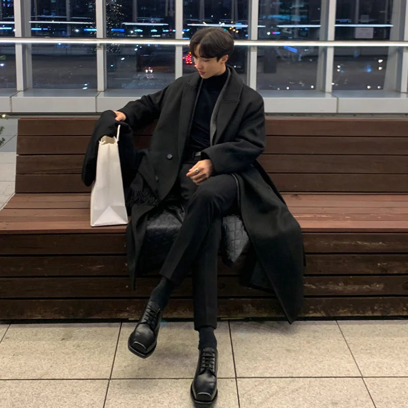 Single-Breasted Wool Coat - Shop Men's Single-Breasted Wool Coat | Warm, Stylish Winter Outerwear Alex Shogun Men's Clothes