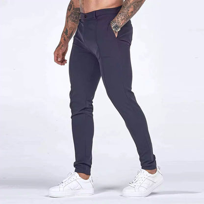 Skinny Business-Casual Pants AlexShogun - Skinny Business-Casual Pants AlexShogun Alex Shogun Men's Clothes