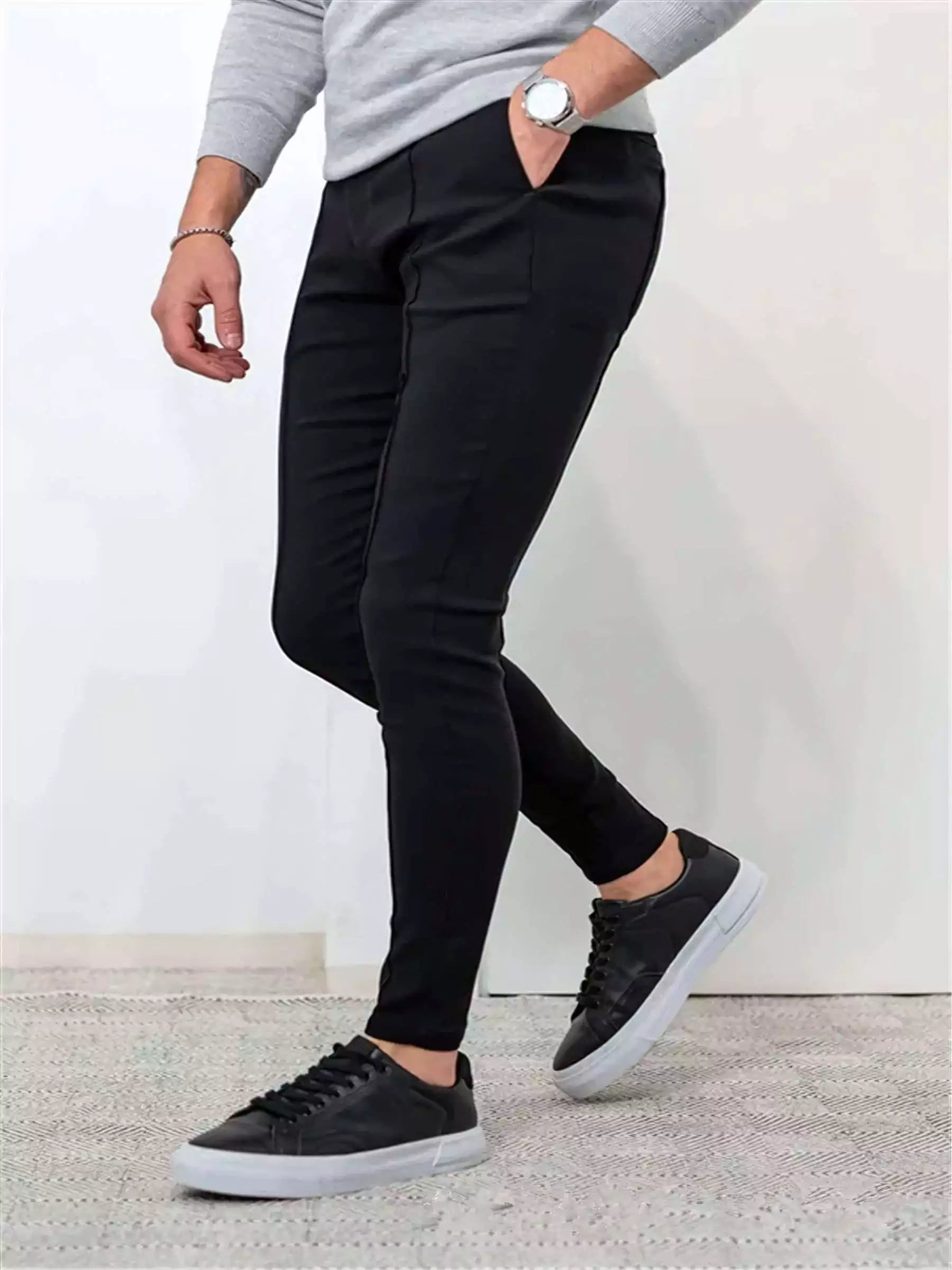 Skinny Business-Casual Pants AlexShogun - Skinny Business-Casual Pants AlexShogun Alex Shogun Men's Clothes