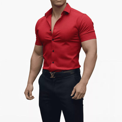 Slim Fit Short-Sleeve Shirt Alex Shogun - Men's Short Sleeve Dress Shirt | Classic Slim Fit | Alex Shogun Alex Shogun Men's Clothes