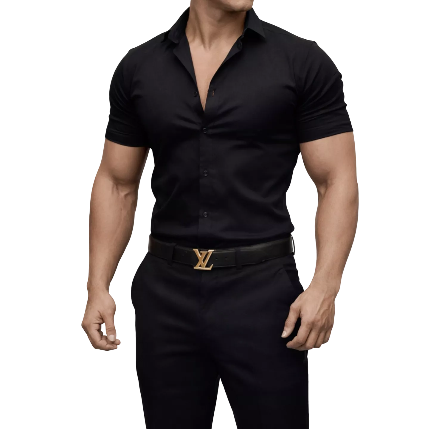 Slim Fit Short-Sleeve Shirt Alex Shogun - Men's Short Sleeve Dress Shirt | Classic Slim Fit | Alex Shogun Alex Shogun Men's Clothes