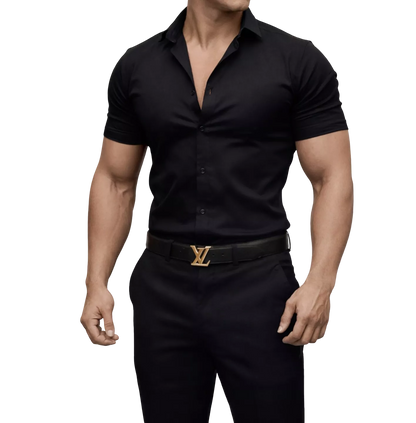 Slim Fit Short-Sleeve Shirt Alex Shogun - Men's Short Sleeve Dress Shirt | Classic Slim Fit | Alex Shogun Alex Shogun Men's Clothes
