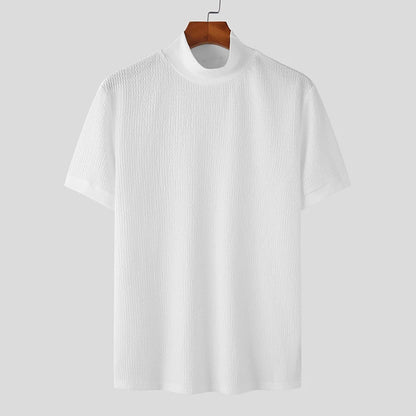 Sovereign Turtle Neck T-Shirt - Men's Knit T-Shirt | Classic Masculine Style | Alex Shogun Alex Shogun Men's Clothes