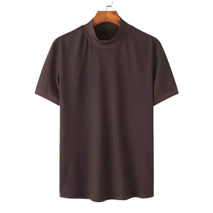 Sovereign Turtle Neck T-Shirt - Men's Knit T-Shirt | Classic Masculine Style | Alex Shogun Alex Shogun Men's Clothes