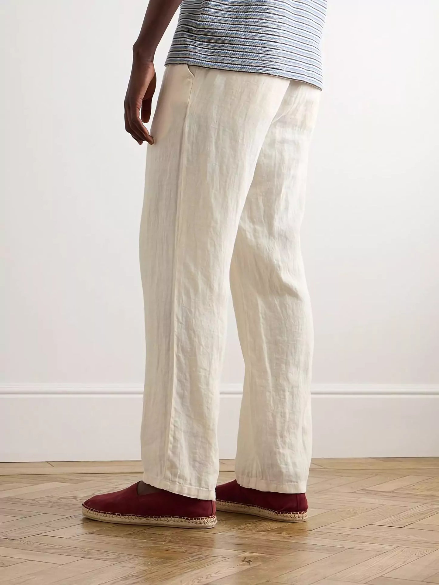 Straight Linen Pants - Straight Linen Pants Alex Shogun Men's Clothes