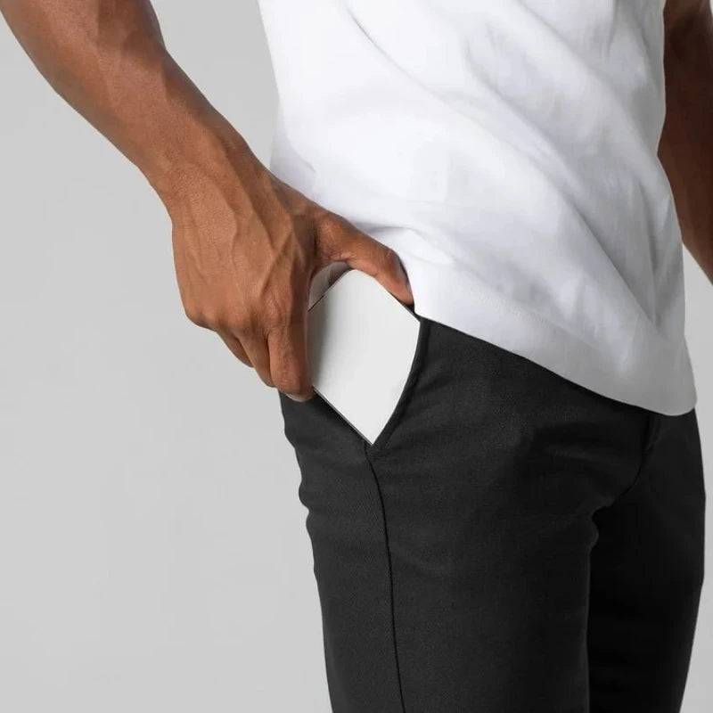 Stretch Tailored-Fit Trousers - Men's Slim Fit Stretch Trousers | Dress Pants | Alex Shogun Alex Shogun Men's Clothes